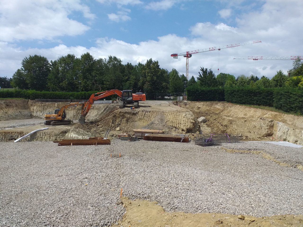 Fosse de rétention sur chantier Clos des Saules - Annecy-le-Vieux - Barrachin BTP